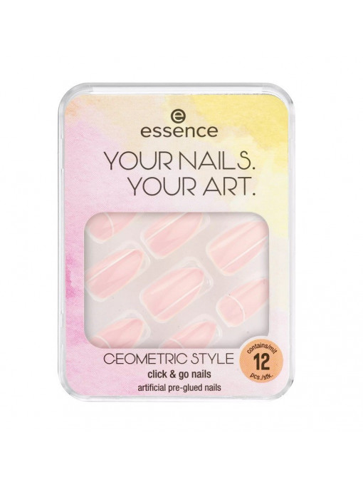 Essence your nails your art sunset style click go unghii false geometric style 1 - 1001cosmetice.ro