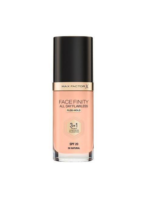 Make-up, max factor | Fond de ten 3 în 1 max factor facefinity all day flawless 50 natural, 30 ml | 1001cosmetice.ro