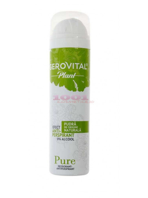 Gerovital plant deodorant cu pudra de origine naturala 0% alcool antiperpirant 1 - 1001cosmetice.ro