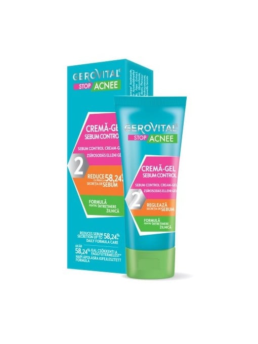 Creme fata, gerovital | Gerovital stop acnee crema gel sebum control | 1001cosmetice.ro
