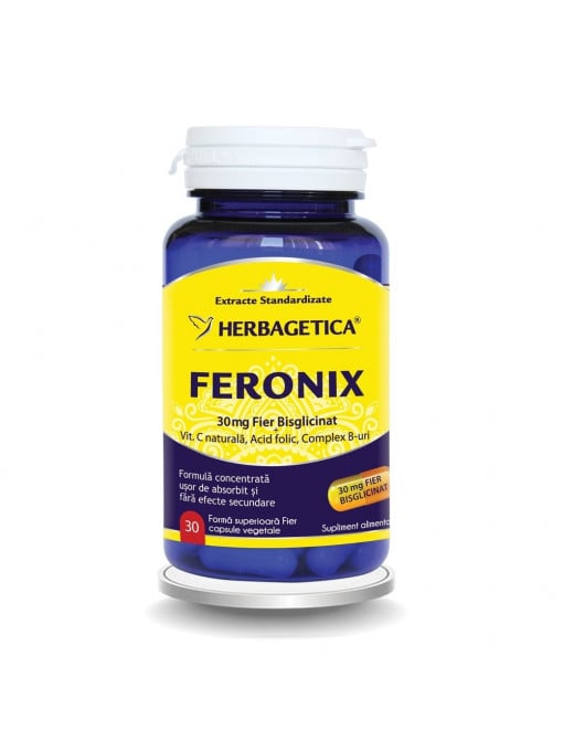 Herbagetica | Herbagetica suplimente alimentare feronix 30 de capsule | 1001cosmetice.ro