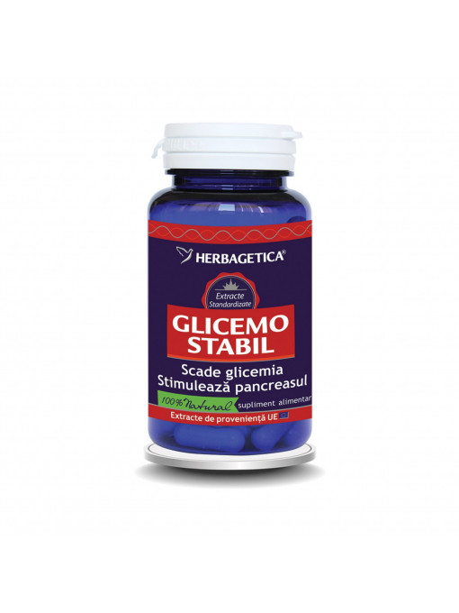 HERBAGETICA SUPLIMENTE ALIMENTARE GLICEMO STABIL 60 DE CAPSULE