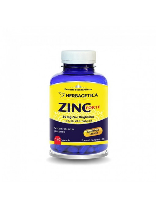 HERBAGETICA SUPLIMENTE ALIMENTARE ZINC FORTE 120 DE CAPSULE