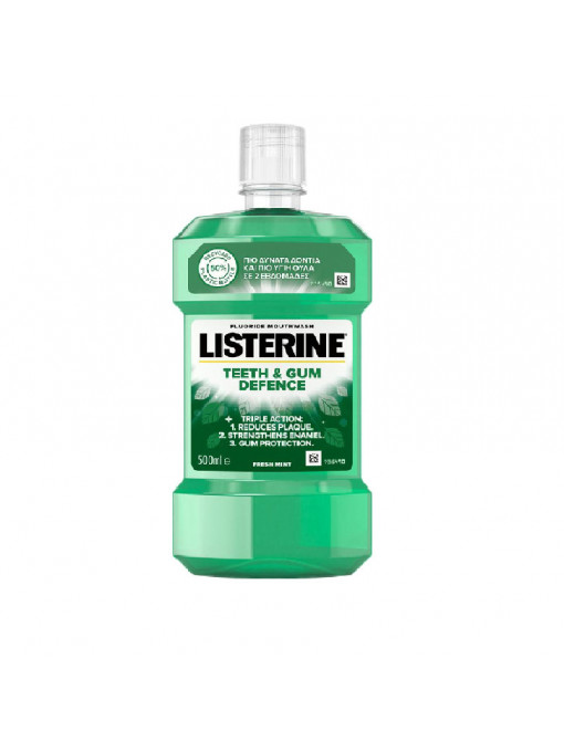 Igiena orala | Listerine teeth & gum defence mild taste apa de gura fresh mint | 1001cosmetice.ro