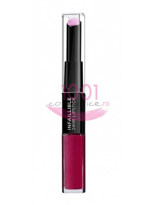 Loreal infaillible 2 step 24h ruj ultrarezistent 214 raspberry for life 1 - 1001cosmetice.ro