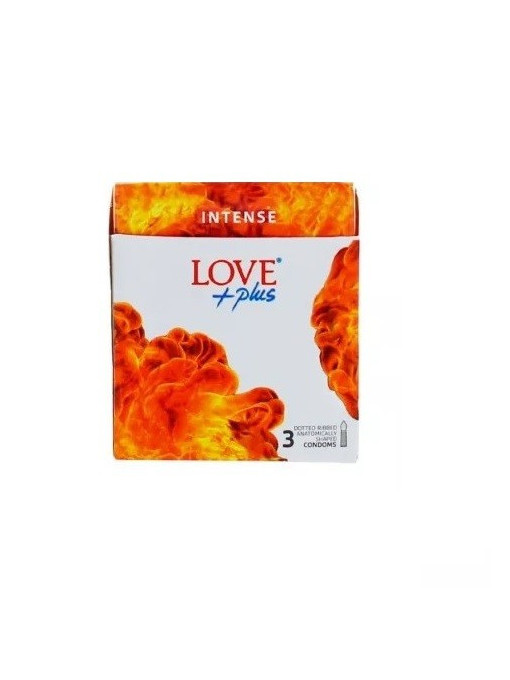 Igiena intima | Love +plus intense prezervative set 3 bucati | 1001cosmetice.ro