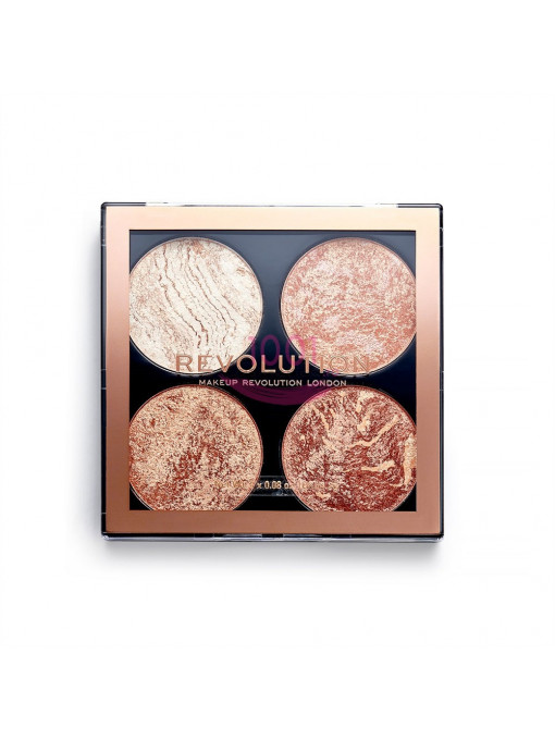 Makeup revolution highlighter and bronzer cheek kit dont hold back 1 - 1001cosmetice.ro