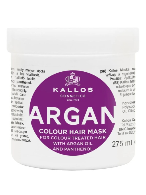 [Masca cu argan, pentru par vopsit, kallos, 275 ml - 1001cosmetice.ro] [1]