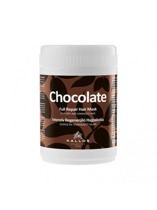 Tratament &amp; masti | Masca de par uscat si deteriorat chocolate kallos, 1000 ml | 1001cosmetice.ro