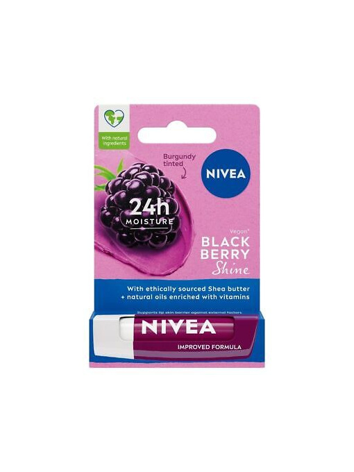 Nivea | Nivea blackberry shine balsam de buze | 1001cosmetice.ro