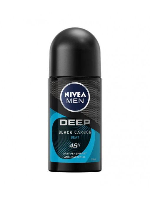 NIVEA MEN DEEP BLACK CARBON 48H DEODORANT ANTIPERSPIRANT ROLL ON