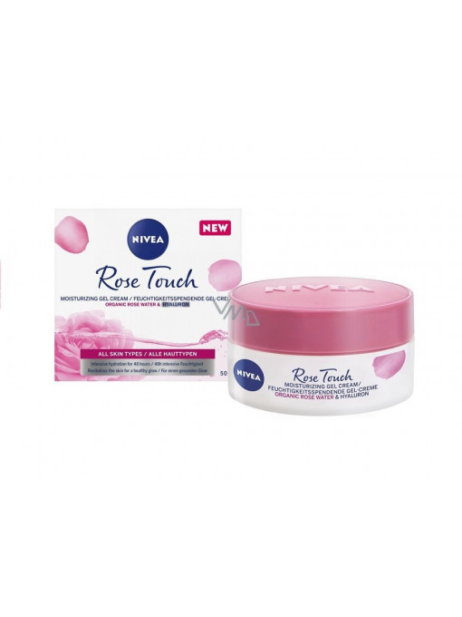 Promotii | Nivea rose touch gel crema hidratanta cu acid hialuronic si apa de trandafiri | 1001cosmetice.ro