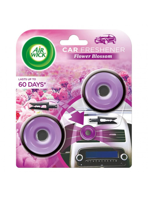 Air wick | Odorizant auto, air wick flower blossom, set 2 bucati | 1001cosmetice.ro