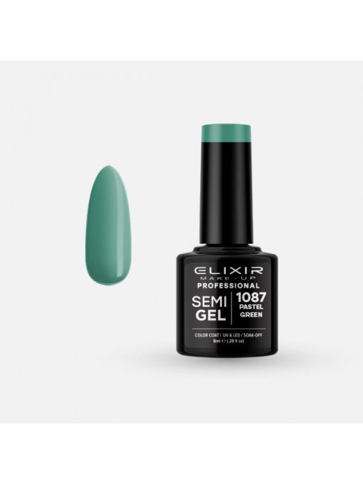 Unghii, elixir | Oja semipermanenta semi gel elixir makeup professional 1087, 8 ml | 1001cosmetice.ro
