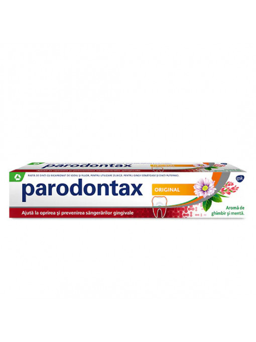 Parodontax | Pasta de dinti original pentru oprirea si prevenirea sangerarii gingivale, parodontax, 75 ml | 1001cosmetice.ro