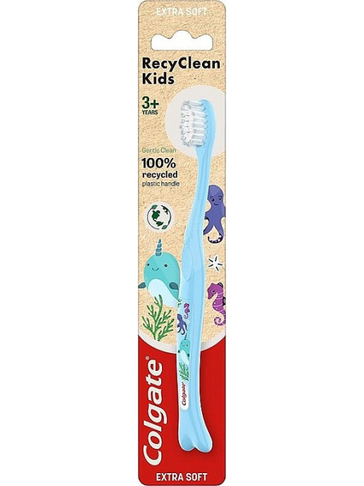 Colgate | Periuta de dinti recyclean pentru copii 3+ extra soft, colgate | 1001cosmetice.ro