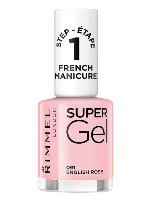Rimmel london super gel french manicure lac de unghii english rose 091 1 - 1001cosmetice.ro