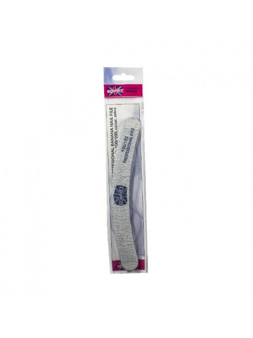Pile unghii, ronney | Ronney professional pila pentru unghii banana gri 100/100 | 1001cosmetice.ro