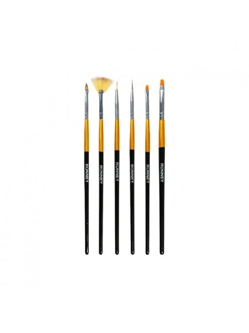 Ronney professional set 6 pensule pentru manichiura rn 00469 1 - 1001cosmetice.ro