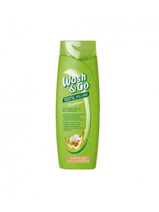 Wash & go | Sampon cu extract de argan & migdale & camelie, wash & go, 360 ml | 1001cosmetice.ro