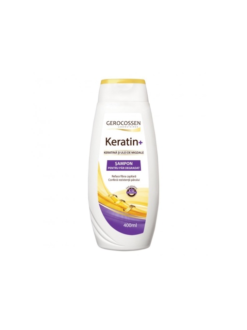 Par | Sampon cu keratina si ulei de migdale pentru par degradat - keratin+, gerocossen 400 ml | 1001cosmetice.ro