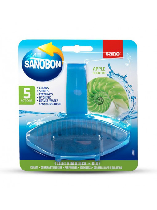 Pardoseli | Sano sanobon detergent si odorizant pentru vasul toaletei cu parfum de mere | 1001cosmetice.ro