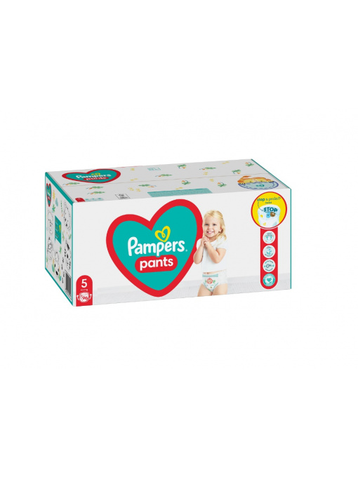 Copii | Scutece chilotei pants stop protect nr.5, 12-17 kg, pampers pachet 96 bucati | 1001cosmetice.ro