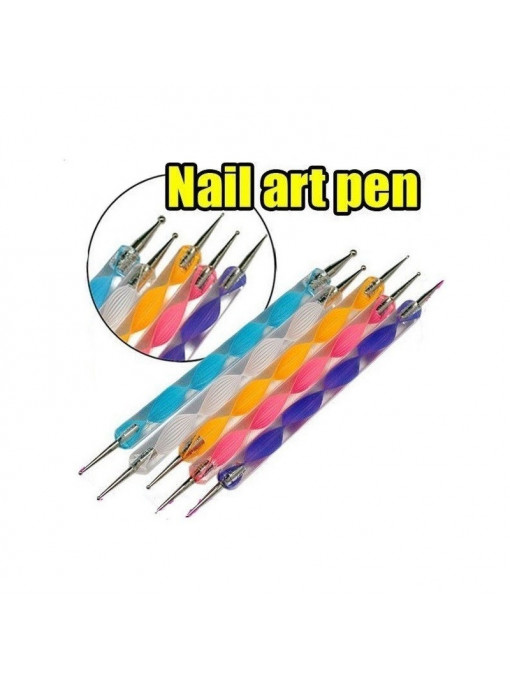 Accesorii unghii, meijiaer | Set 5 punctatoare pemtru manichiura, meijiaer | 1001cosmetice.ro