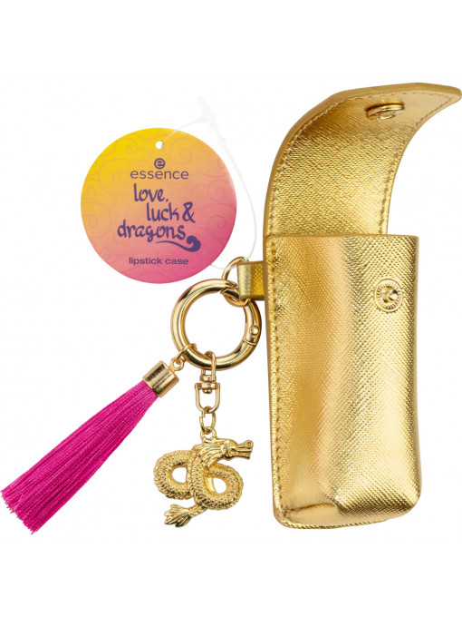 Suport pentru ruj tip breloc cu capsa, Love, luck & dragons, Essence