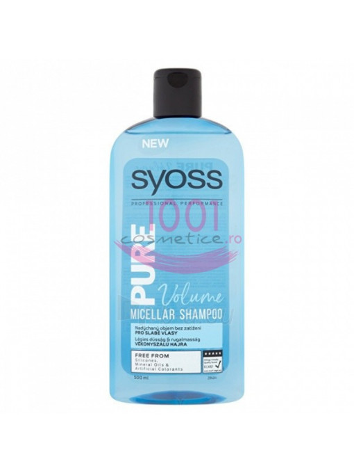 Syoss | Syoss pure volume micellar sampon pentru par subtire | 1001cosmetice.ro