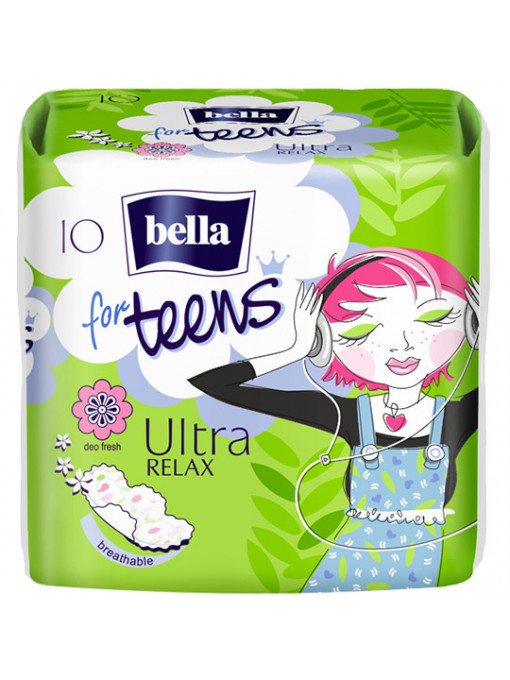 Igiena intima | Absorbante for teens ultra relax deo fresh, bella 10 bucati | 1001cosmetice.ro