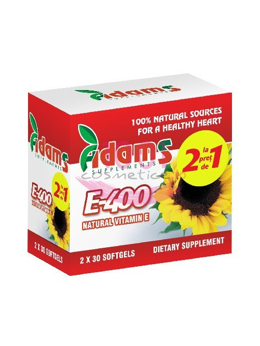 Vitamine &amp; suplimente, adams | Adams supplements e-400 pachet 1+1 gratis | 1001cosmetice.ro