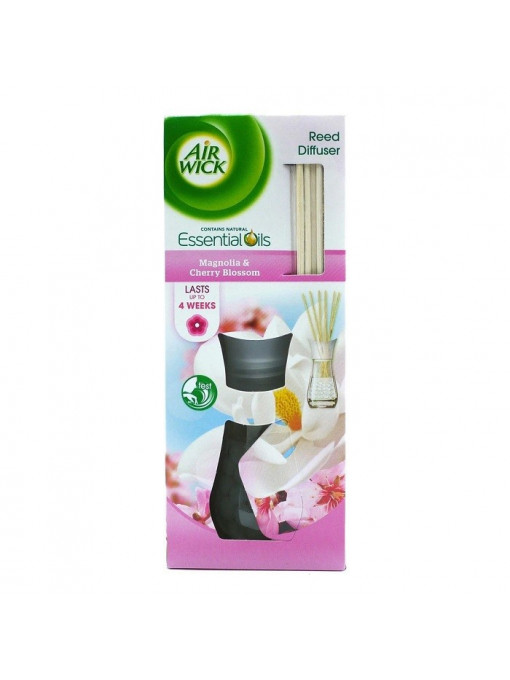 Air wick reed diffuser odorizant betisoare parfumate magnolie si flori de cires 1 - 1001cosmetice.ro
