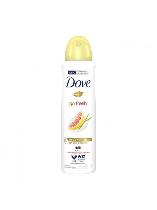 Antiperspirant deodorant spray Grefe si Lemongrass Go Fresh Dove, 150 ml