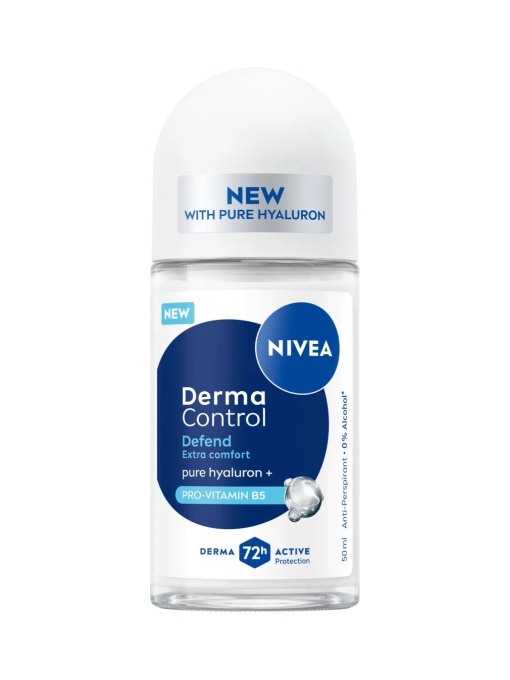 Spray &amp; stick dama | Antiperspirant roll-on 72h derma control defend extra comfort, nivea, 50 ml | 1001cosmetice.ro