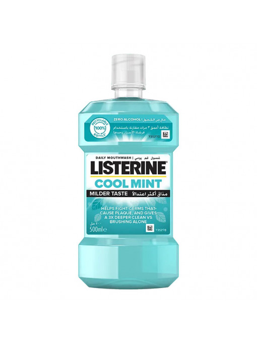 Apa de gura Cool Mint , Listerine, 500 ml