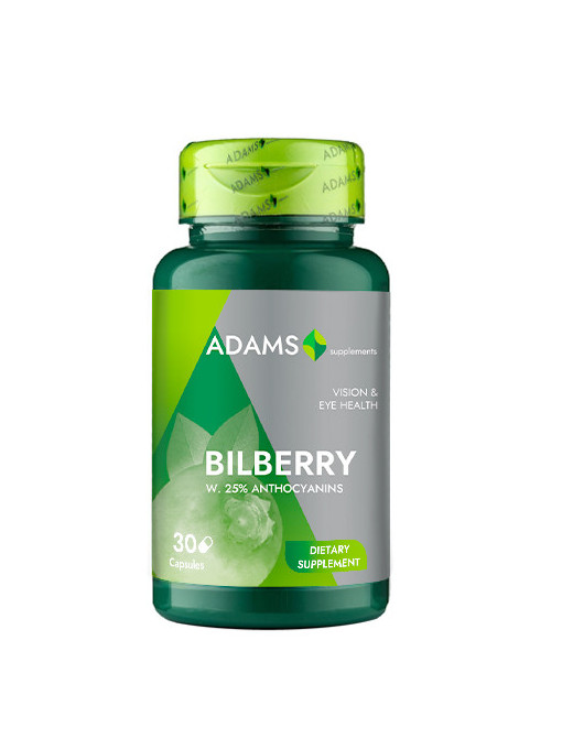 Bilberry, extract de afine, supliment alimentar 500 mg, adams 1 - 1001cosmetice.ro