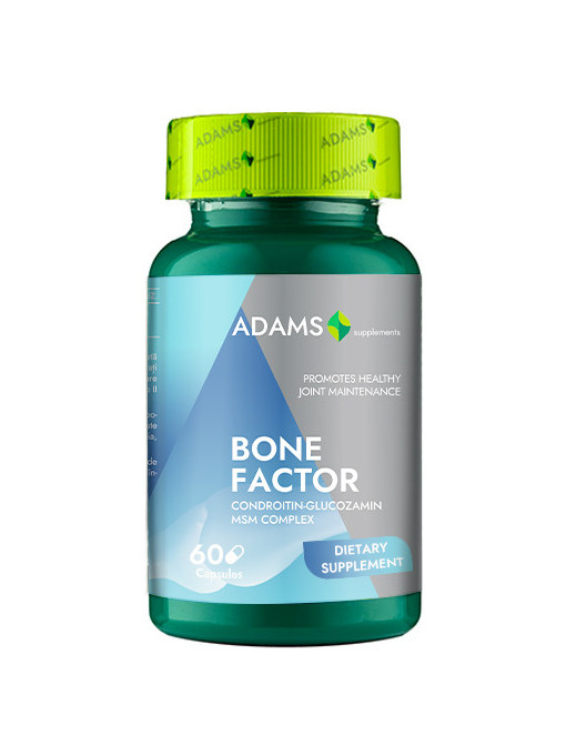 Adams | Bone factor, supliment alimentar, adams, cutie 60 capsule | 1001cosmetice.ro