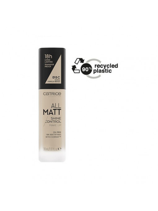 Make-up, catrice | Catrice all matt shine control make up fond de ten matifiant cool vanilla beige 015 c | 1001cosmetice.ro