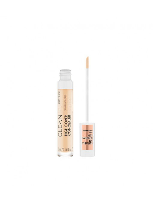 Concealer - corector, catrice | Catrice clean id high cover concealer corector light almond 004 | 1001cosmetice.ro