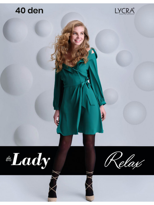Dressuri / ciorapi dama | Ciorapi lycra 40 den lady relax culoare negru, lucydan | 1001cosmetice.ro