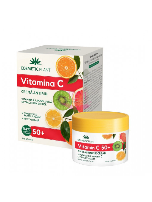 Cosmetic plant vitamina c si extracte din citrice crema antirid de zi / noapte 50+ 1 - 1001cosmetice.ro