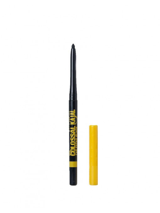 Creion de ochi retractabil extra black, the colossal kajal 12h, maybelline 1 - 1001cosmetice.ro
