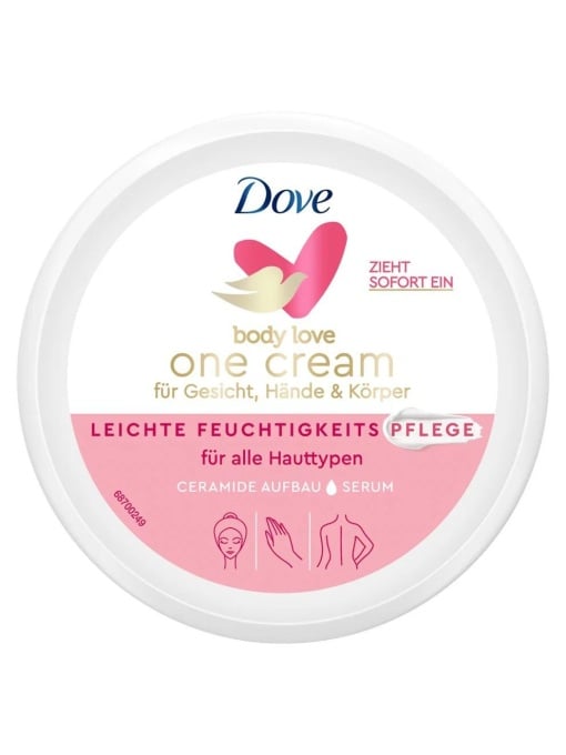 Crema de fata, maini si corp One Cream Body Love - Dove, 250 ml