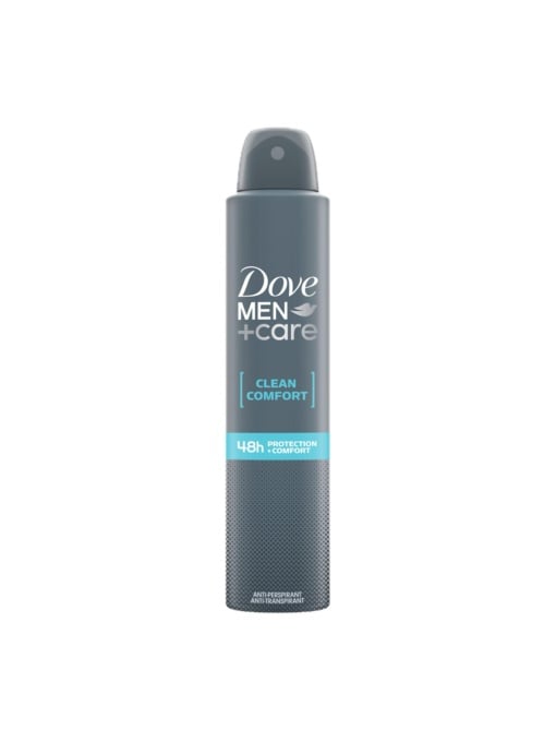 Spray &amp; stick barbati | Deodorant antiperspirant spray, clean comfort 48h, dove men, 200 ml | 1001cosmetice.ro