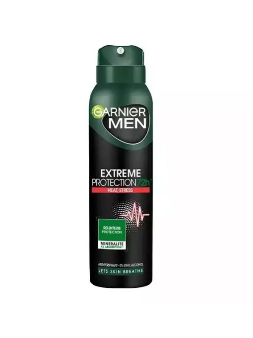 Garnier | Deodorant antiperspirant spray pentru barbati extreme protection 72h, garnier 150 ml | 1001cosmetice.ro
