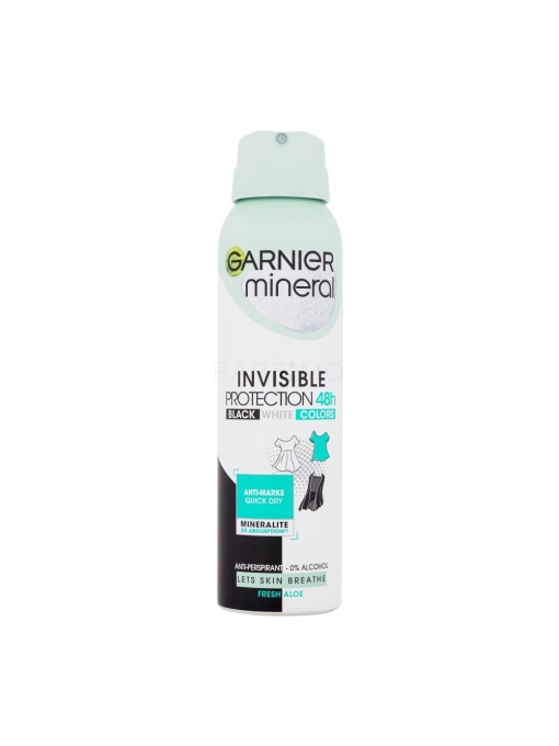 Garnier | Deodorant antiperspirant spray pentru femei invisible protection fresh aloe 48h, garnier 150 ml | 1001cosmetice.ro