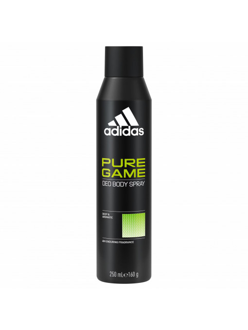 Spray &amp; stick barbati | Deodorant body spray pure game, adidas, 250 ml | 1001cosmetice.ro
