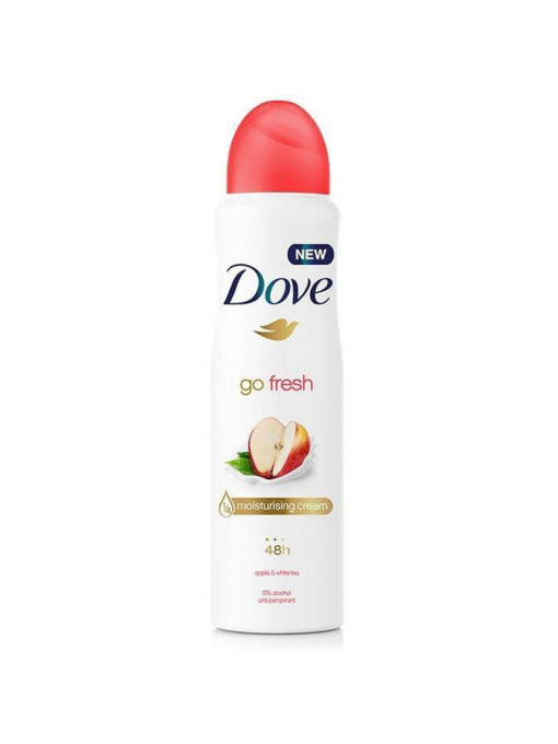 Dove go fresh apple & white tea deo spray 48h antiperspirant femei, 150 ml 1 - 1001cosmetice.ro