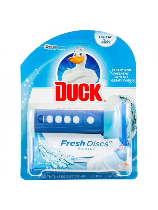 Duck fresh disc dispozitiv + rezerva odorizant toaleta marine 1 - 1001cosmetice.ro